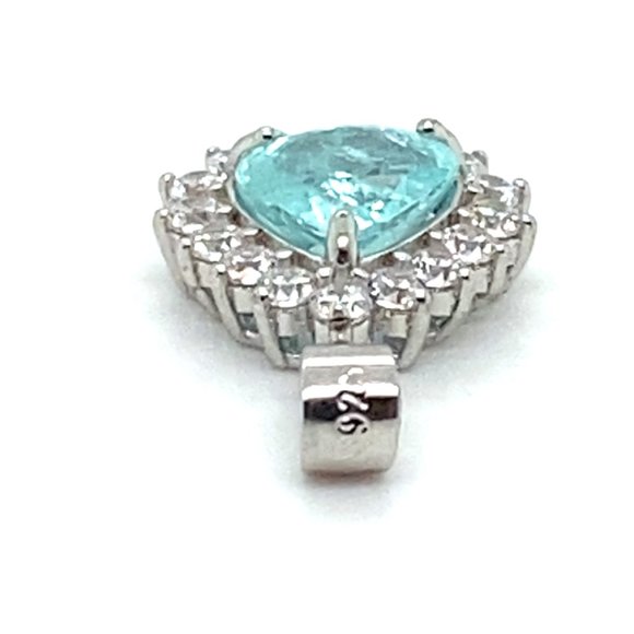 Paraiba Tourmaline 1.71ct Gold Silver Pendant - Picture 7 of 7